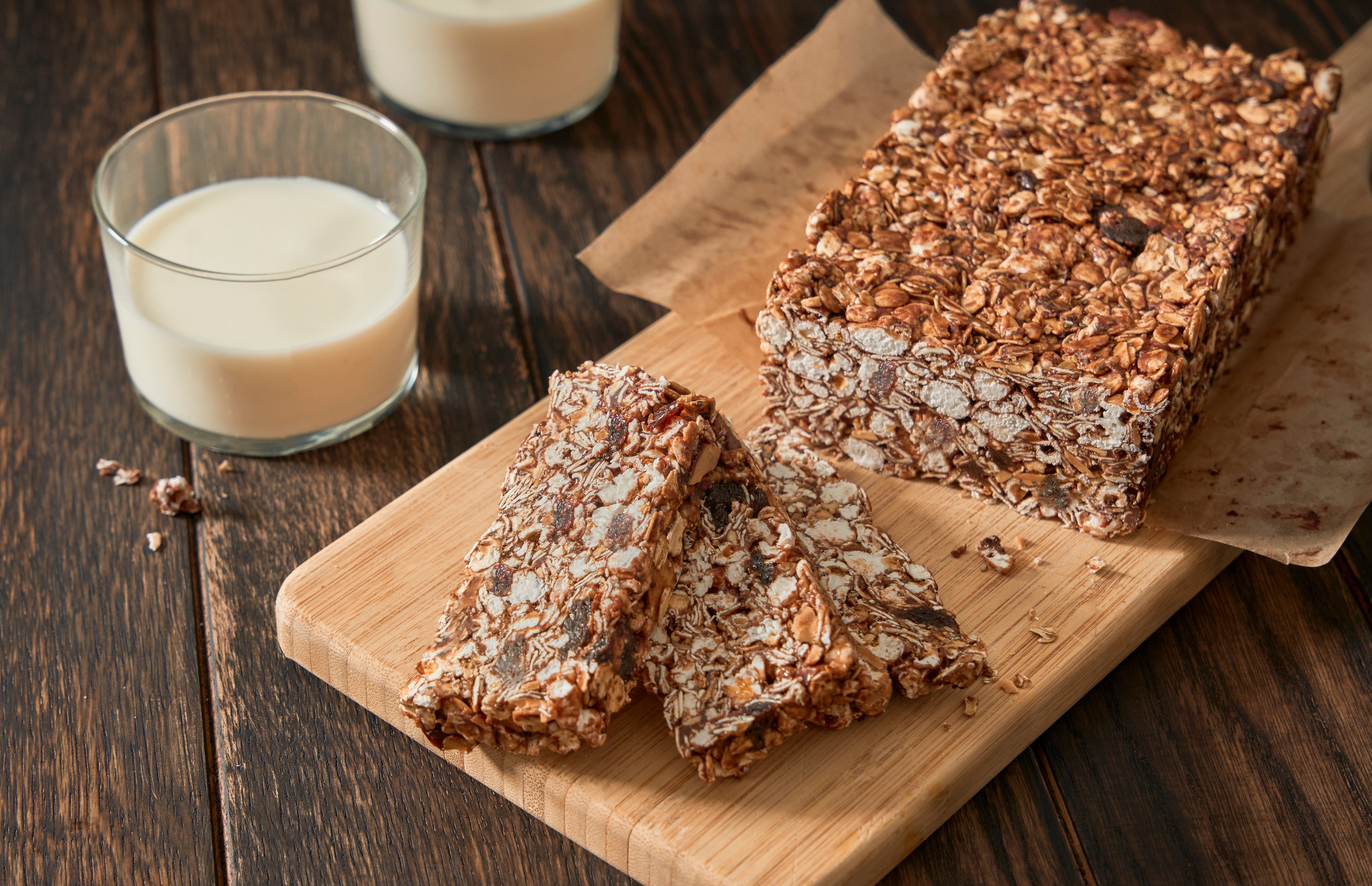 Oats and Honey Popcorn Bars